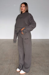 Instant Attraction Wide Leg Sweatpants Charcoal