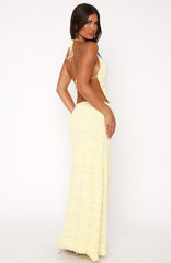 Hold Out Maxi Skirt Lemon