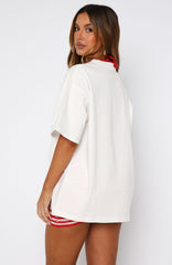 Loving On You Oversized Tee White