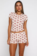 Dreamy Pyjama Top Bow Bliss