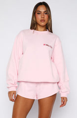 Trouble Maker Oversized Sweater Baby Pink