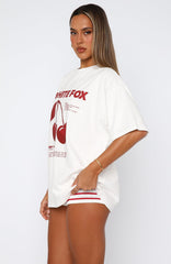 Cherry Jam Oversized Tee White