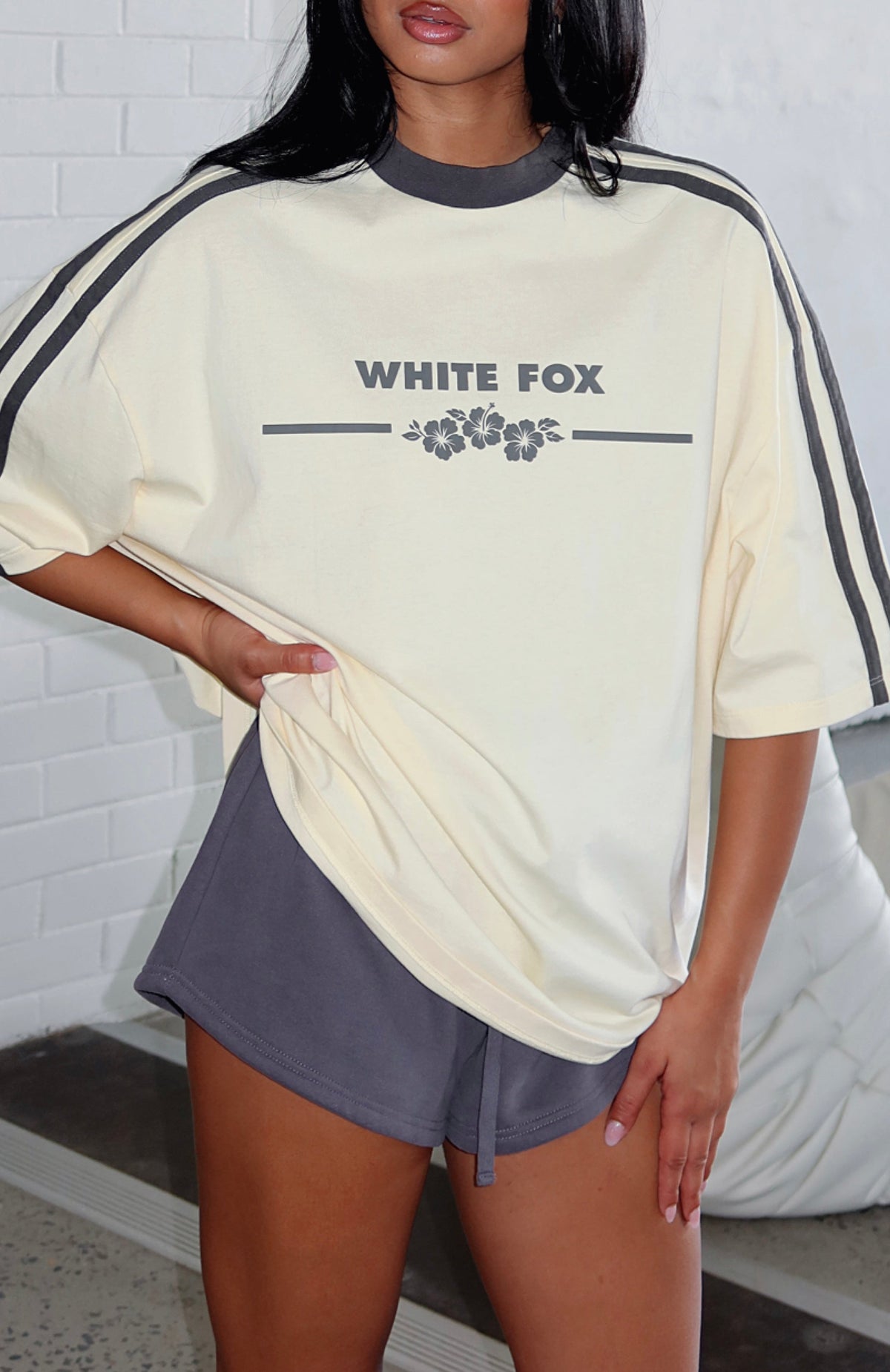 Deep Waters Oversized Tee Lemon