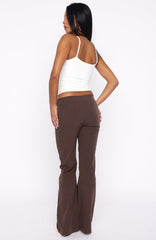 Getting You Close Pants Chocolate Pinstripe