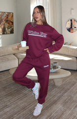 No Hesitation Sweatpants Burgundy